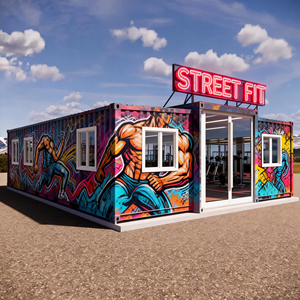 Casas Prefabricadas Blancas de Dos Pisos con Balcón y Bancas, de 20 Pies, Precio Mayorista de Fábrica 2026 - Product Image 1