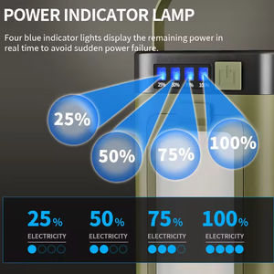 Linterna Solar Recargable para Exteriores, Resistente al Agua, con Indicador de Nivel de Batería, Linterna de Camping de Vidrio, Regulable, con Batería de Litio - Product Image 4