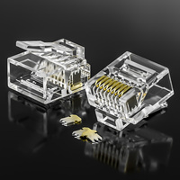 XL-318 de haute qualité UTP Cat6 plaqué or 8 broches Mini connecteur RJ45 prise meilleure qualité pièces de télécommunications Version courte
