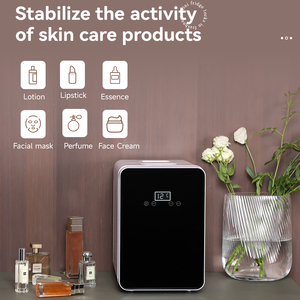 Refrigerador eléctrico portátil con pantalla LED de 10L, Mini <span class=keywords><strong>nevera</strong></span> con puerta de vidrio para cuidado de <span class=keywords><strong>la</strong></span> piel, maquillaje, cosmética - Product Image 2