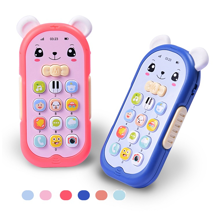 6 видов цветов для смарт телефона игрушка музыка разноцветными огоньками Мягкий прорезыватель для зубов помощь во сне Развивающие детские музыкальные игрушки