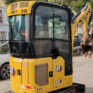 Excavadora pequeña usada CAT302 CAT302E sobre orugas Mini excavadora con cabina de goma 2T 3T 5T 7T CAT 302 excavadora a la venta - Product Image 1