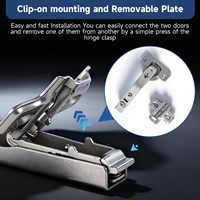 Charnière d'angle avancée de 35 mm à 135 degrés, réglable en 3D, à fermeture amortie pour porte de meuble Lazy Susan