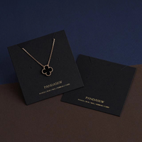 Carte de présentation personnalisée haut de gamme pour boucles d'oreilles, petite carte pour colliers, carte en carton blanc 350g pour bijoux, emballage simple