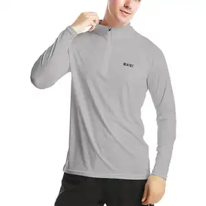 OEM factory plain 1/4 zip hoodie oversized heavyweight men casual gym streetwear quarter zipper tshirts wholesale