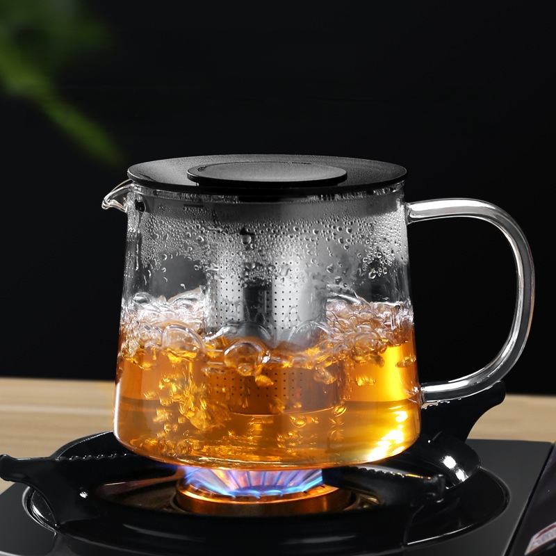 Hi Tea Pot Glass tea pot set, household tea pot, single pot, high temperature ...