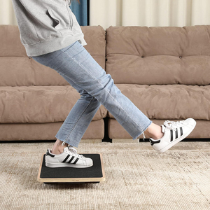 Tavola di Equilibrio Professionale in Legno Ecologico e Durevole per Esercizi <span class=keywords><strong>Gambe</strong></span> e Addominali, Tavola Basculante Antiscivolo per Stare in Piedi - Product Image 2
