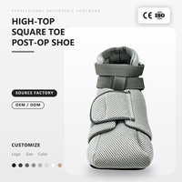 Chaussure post-opératoire à tige haute en mousse EVA grise avec rembourrage en maille, à bout carré, pour soins aux patients – Fourniture en gros OEM