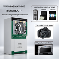 Machine professionnelle de photomaton interactif en forme de tambour avec imprimante pour lieux de divertissement et magasins de détail