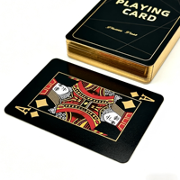 Cartes à Jouer Personnalisées en Gros avec Logo, Papier Noir de Haute Qualité 310gsm, Vernissage Brillant, Impression Recto-Verso, Boîte à Rabat