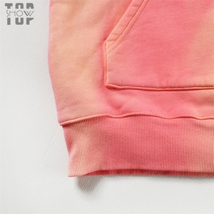 OEM 400GSM 100% Cotton High Quality Sweatshirt <b>Hoodies</b> Yellow and <b>Pink</b> Dip-Dye <b>Hoodies</b> - Product Image 6
