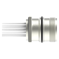 Marvtech M12 D code femelle connecteur de prise à angle droit à montage arrière avec blindage et angle IP67