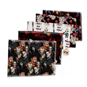 100*145cm Mode Horror Digital Printed Trill Baumwolle Stoff gewebt weich Polyester Stoff Designs Katalog für Haars chleifen