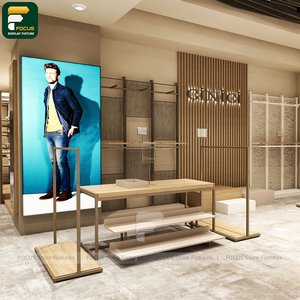 Premium Garment Store Display Rack Clothing Cabinet <b>Wall</b> Shelf Checkout Counter Boutique <b>Mirror</b> Unit - Product Image 2