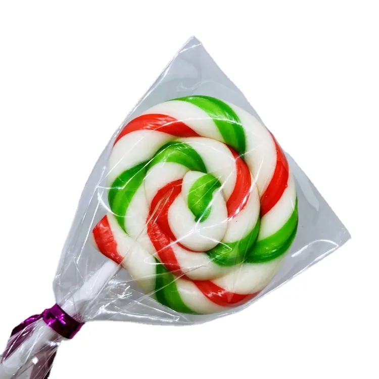 SWEETS CIRCLE RED AND GREEN LOLLIPOPS JELLY STICK CANDY
