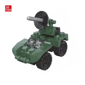JIESTAR factory wholesale diy 20 pcs military land reconnaissance vehicle model building set small easter surprise egg filler