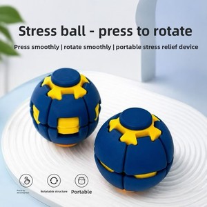 Juguete de puesto de mercado nocturno, estilo influencer transfronterizo, bola antiestrés giratoria y de empuje, colorida, impresa en 3D, spinner de dedo - Product Image 3