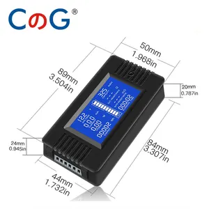 10-50A 100A 200A 300A Medidor digital DC 0-200V 9 en 1 LCD DC Voltaje Corriente Energía Detector Ampere Shunt Voltímetro Amperímetro