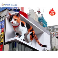Vallas-pantalla Led de visión para exteriores, tablero de señal de publicidad de aluminio con pantalla grande 4D, en Europa, para cartelera Virtual 3D