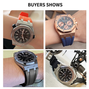 ใช้งานร่วมกับสายซิลิโคน AP <span class=keywords><strong>Royal</strong></span> Oak <span class=keywords><strong>Offshore</strong></span> รุ่น 15400/15500/26331 สายรัดข้อมือกันน้ำสำหรับเล่นกีฬาขนาด 27 มม. - Product Image 6