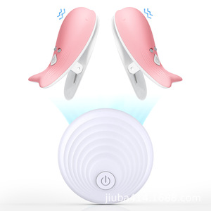 Mini abrazaderas de pezón de Control remoto inalámbrico Creative Dolphin para estimulación Femenina-masajeador de pezón divertido para masturbación - Product Image 6
