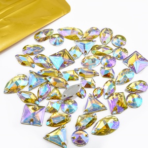 OLeeya Vente en gros de cristaux de couture en résine à dos plat, formes variées, 20, 50 ou 100 pièces, à coudre pour accessoires vestimentaires - Product Image 3