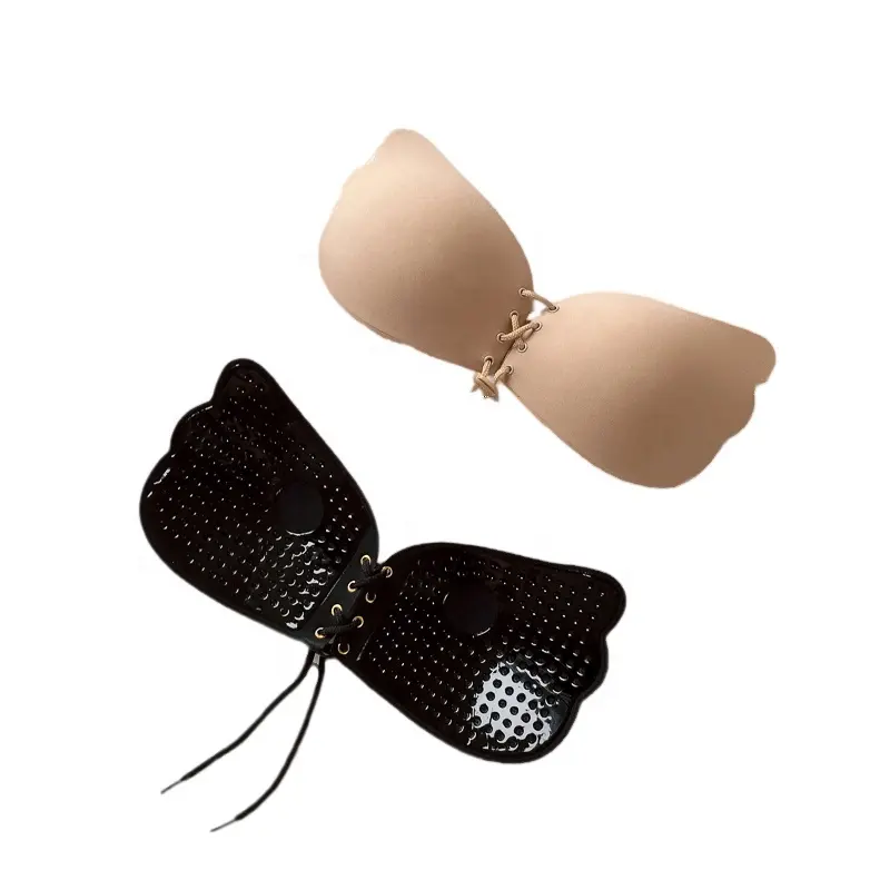 Reusable Invisible Strapless Bra Gathering Adhesive Silicone Breast Chest Patch Nipple Bra Bra