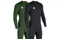 Wetsuit Selancar DIVESTAR Custom 2/2MM Lengan Panjang Kaki Pendek Resleting Dada Bahan Neoprene