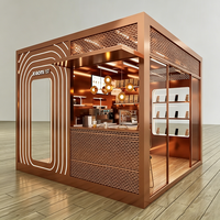 Rose Gold metal frame Emporium café Flash kiosque boutique thé boissons sucrées porte - documents magasin entier personnalisé