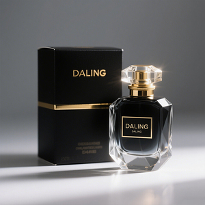 Bouteille de parfum transparente vide personnalisée de luxe bouteille de parfum <span class=keywords><strong>en</strong></span> verre 100ml avec couvercles et vaporisateur - Product Image 5