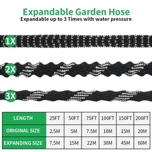 Manguera de Jardín Extensible y Retráctil Jade Hill de 3/4'' con Conectores de Latón, Boquilla de 7 Funciones, Montable en Pared y Anticorrosiva - Product Image 2