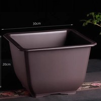 Pots de bonsaï carrés classiques en plastique de 50cm avec tolérance aux UV pour cactus et arbre succulents