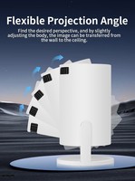Projecteur HY300mini M5, mise en miroir sans fil de l'écran, 1080P, batterie intégrée, 4-5 heures, Android, portable pour la maison et l'extérieur