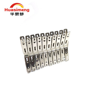 Hua Simeng Stainless Steel Clothes Pin Rectangle Durable Drying <b>Clips</b> For <b>Quilt</b> Windproof Fixing Underwear 20 Pack Wholesale - Product Image 4