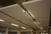 Panneaux acoustiques en fibre de verre pour l'insonorisation des plafonds et des murs, panneaux absorbants blancs ignifuges