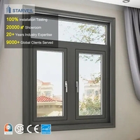 Ventanas NFRC Energy Star Modernas, Resistentes a Huracanes, Insonorizadas, de Aluminio con Rotura de Puente Térmico, Tipo Francesa