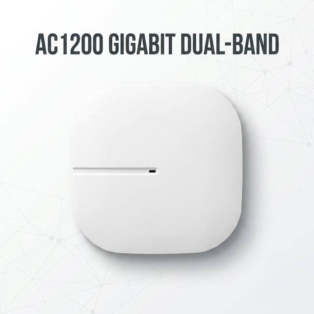 1200Mbps Dual Band Ceiling Wireless Access Point Wave2 802.11ac Gigabit PoE Indoor AP with 128 User Capacity YidoSwi