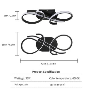 Đèn cho nhà trần điều khiển từ xa thiết kế trong nhà trang trí Hiện Đại Đồ đạc đèn chùm LED Đèn trần - Product Image 5