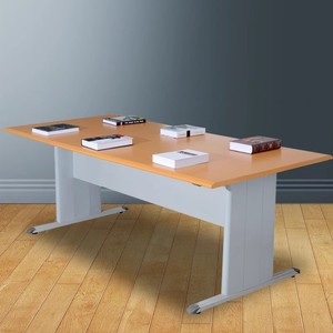 Zhipai Conference Table 1800x900mm Steel Wood Office <b>Desk</b> For Meeting Training Room - Product Image 1