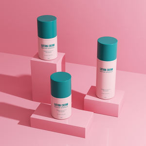 Contenedor de botella de bomba sin aire PP caliente precio <span class=keywords><strong>barato</strong></span> con buena calidad Color personalizado forma redonda embalaje humectante contenedor - Product Image 3