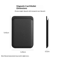 Portefeuille MagSafe avec support réglable et porte-cartes magnétique pour iPhone 17/16/15/14/13/12 Pro Max Plus