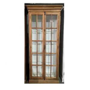 Buffet de cuisine traditionnel en bois blanc avec portes vitrées - Product Image 6