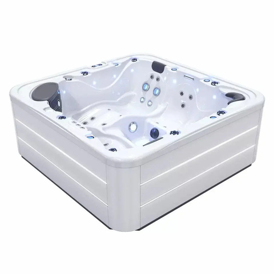 2023 New Product Luxury Acrylic Shell Hot Tub Outdoor Swim Spa With Jacuzzier And Party Massage Bath