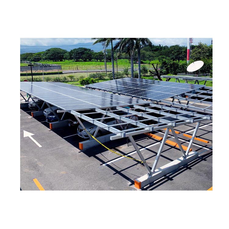 Commercial Mounting System Structure Panel Solar Power Aluminium Pv Carport With Aluminum Frame