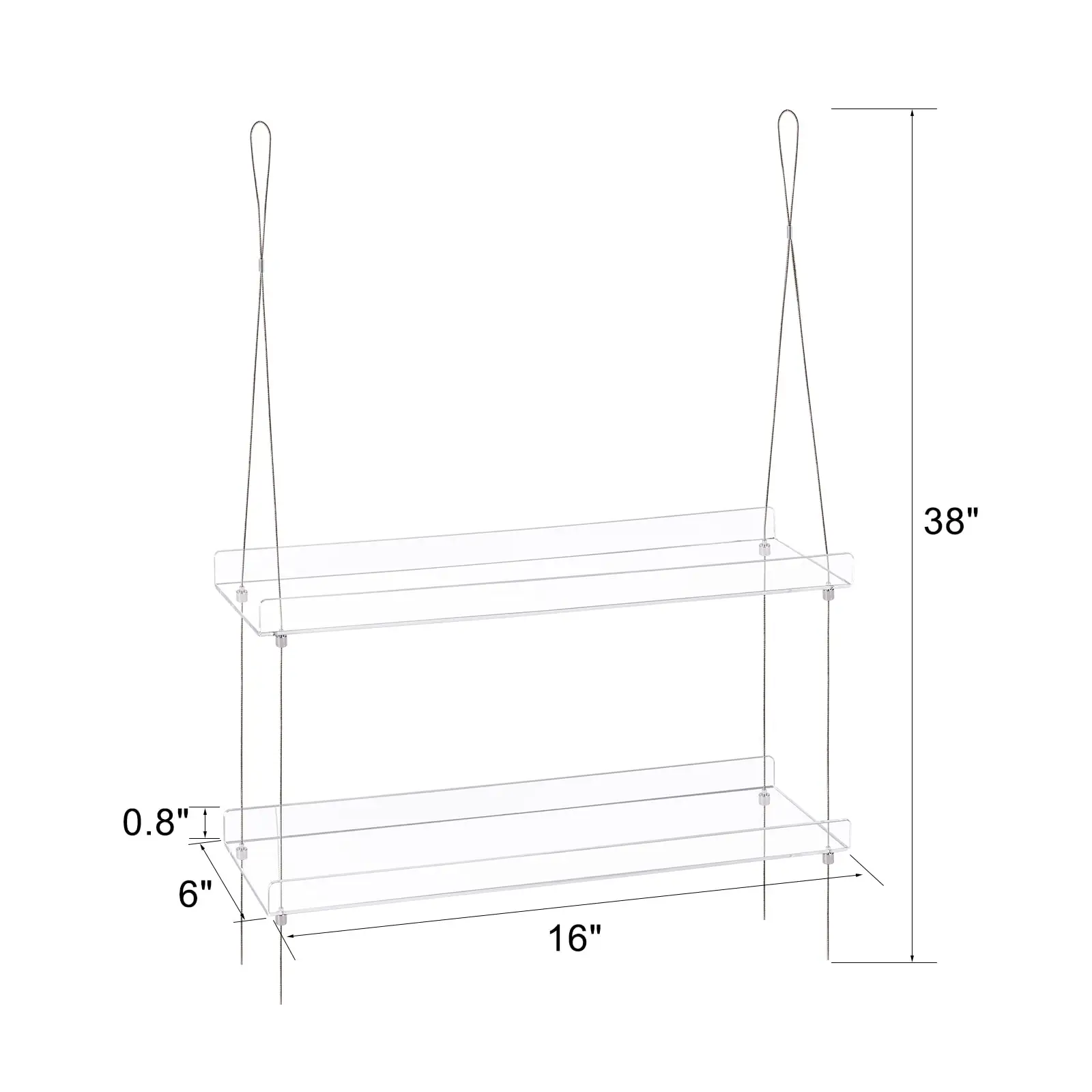 Estante de planta acrílica transparente, tomada de fábrica, pendurado, para decoração