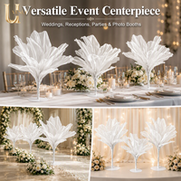 Support floral sculptural en tissu Uvenue, centre de table floral blanc, support floral artificiel pour réception de mariage, scène d'événement