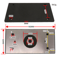 Plaque de support carrée en PVC de 183*92mm à 4 trous pour ponceuse électrique, remplacement pour le ponçage du bois et du métal
