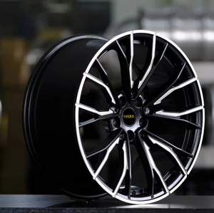 व्हीलशोम टिफांडो 768f नए 18/19 इंच जाली T6-6061 एल्यूमीनियम मिश्र धातु व्हील 5x112 pcd 30 मिमी एट ब्लैक + मेल्ड मशीन फेस फिनिश - Product Image 6