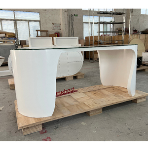 Juego de Muebles de Oficina Móviles en Oferta <span class=keywords><strong>2026</strong></span>, Escritorio Gerencial de Corian, Mesa de Oficina Ejecutiva, Color Blanco - Product Image 6