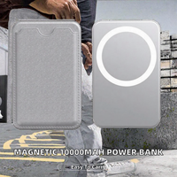 Porte-cartes magnétique haut de gamme et portefeuille pour argent liquide, batterie externe 10000 mAh avec charge sans fil et Type-C pour iPhone